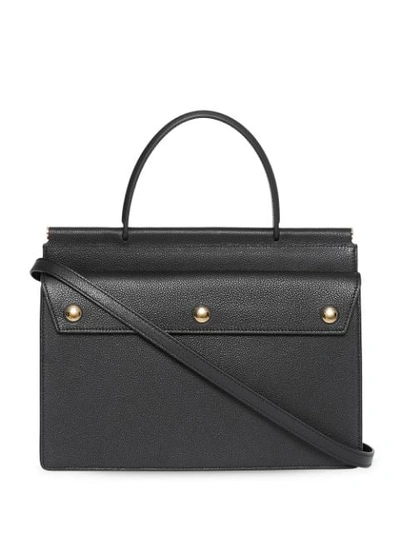 Shop Burberry Small Title Bag With Pocket Detail In Black