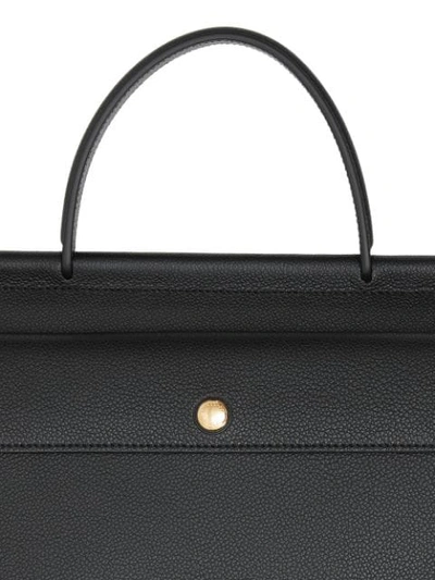 Shop Burberry Small Title Bag With Pocket Detail In Black