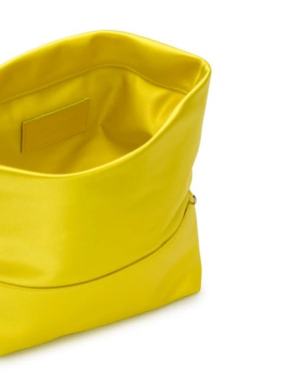 Shop Jimmy Choo Titania Clutch Bag In Yellow