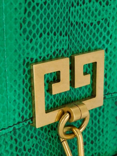 Shop Givenchy Snakeskin Shoulder Bag In 300 Green