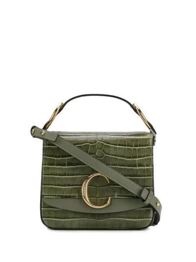 Shop Chloé C Shoulder Bag In Green