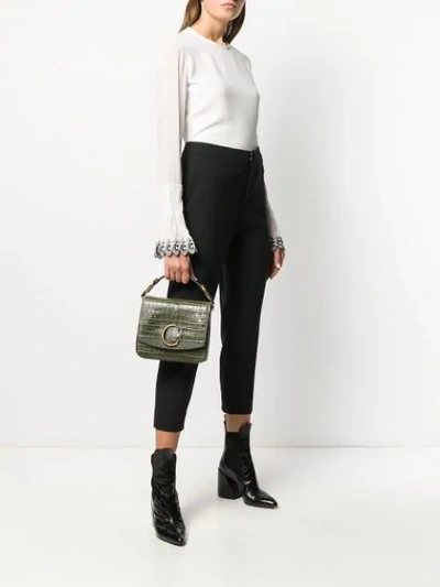 Shop Chloé C Shoulder Bag In Green