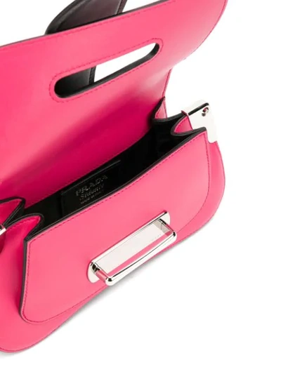 Shop Prada Small Sidonie Colour Block Bag In Pink