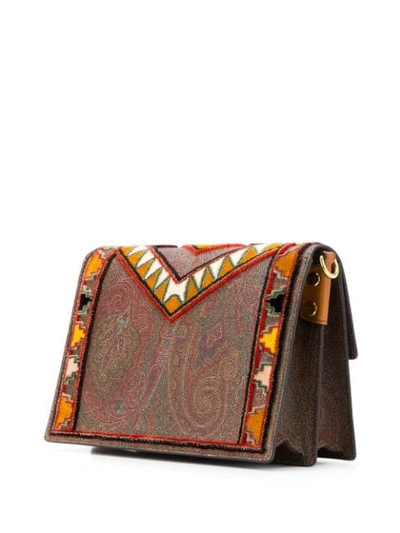 ETRO IKAT SHOULDER BAG - 棕色