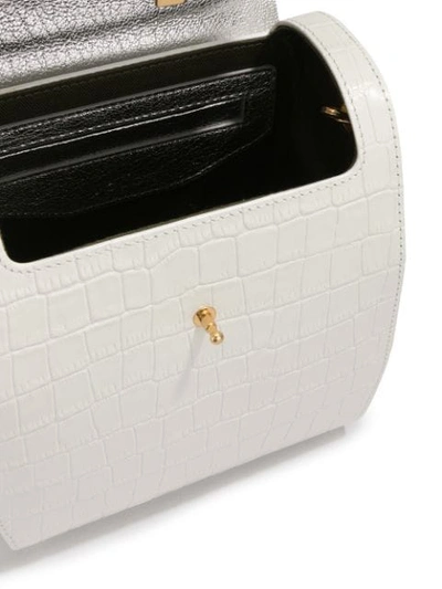 Shop The Volon Po Box Croc Effect Bag In White