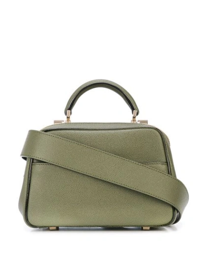 Shop Valextra Small Bowling Bag In Green