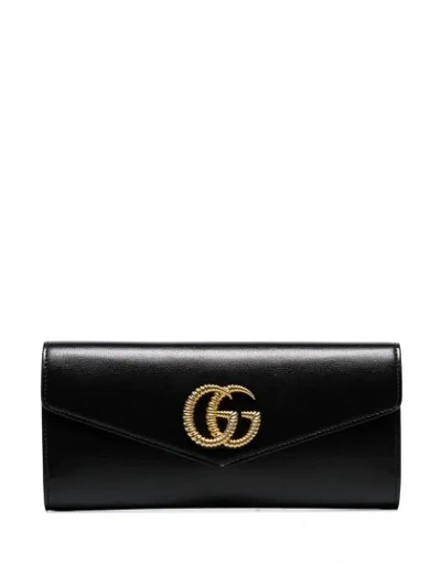 Shop Gucci Broadway Gg Clutch Bag In Black