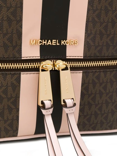 Shop Michael Michael Kors Rhea Zip Backpack In Brown