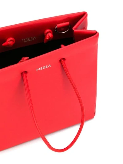 Shop Medea Rectangular Shaped Tote In Red