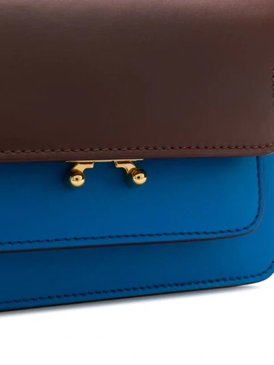 Shop Marni Trunk Mini Bag In Blue