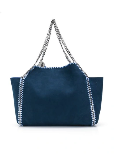 Shop Stella Mccartney Reversible Falabella Tote Bag In Blue