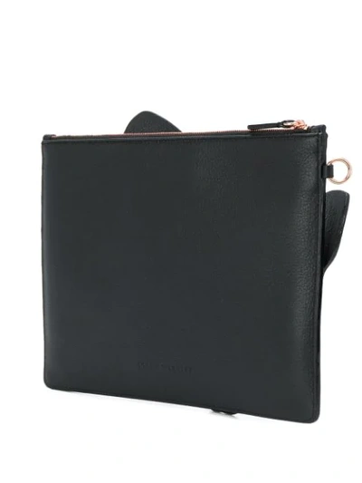 Shop Sophia Webster Buterfly Application Clutch Bag In Black