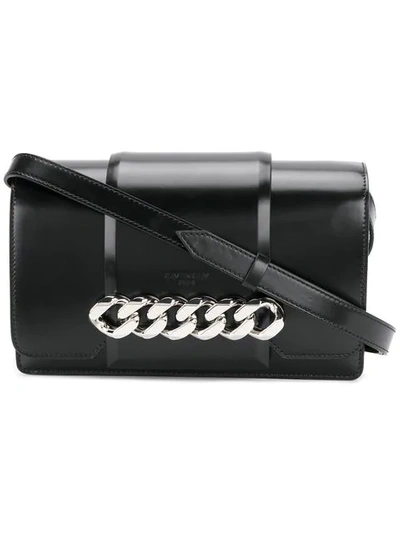 Shop Givenchy Infinity Flap Shoulder Bag In Black