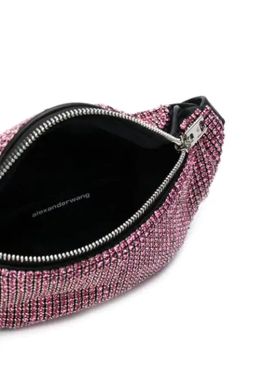 Shop Alexander Wang Embellished Chain Belt Bag In Pink