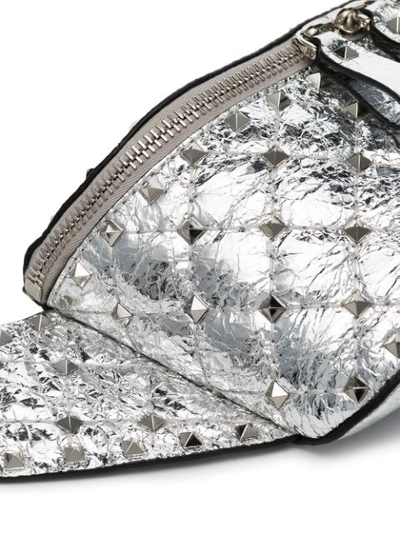 Shop Valentino Rockstud Belt Bag In Metallic