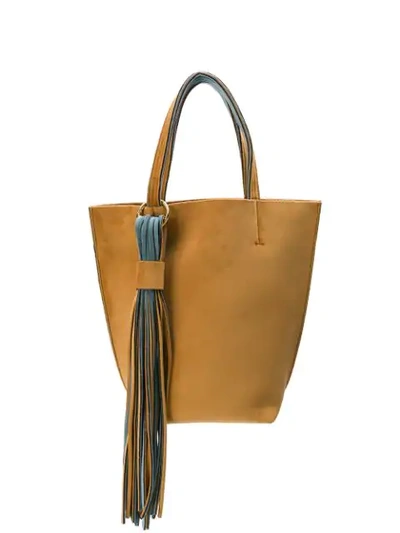 Shop Alila Two-tone Tote Bag In Brown