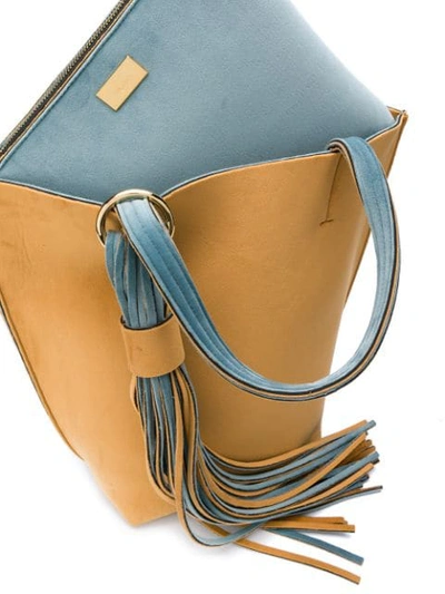 ALILA TWO-TONE TOTE BAG - 棕色