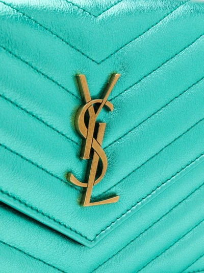 Shop Saint Laurent Cettire Monogram Quilted Bag In Blue