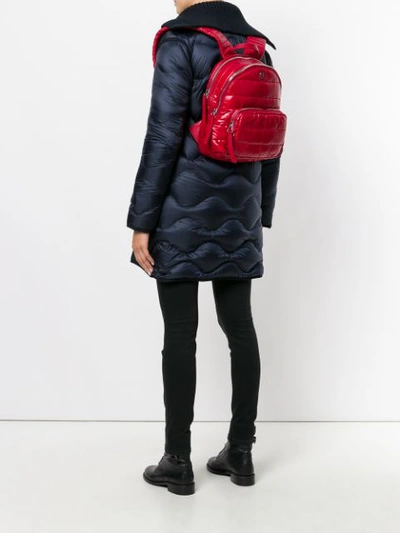 Shop Moncler Padded Backpack - Red