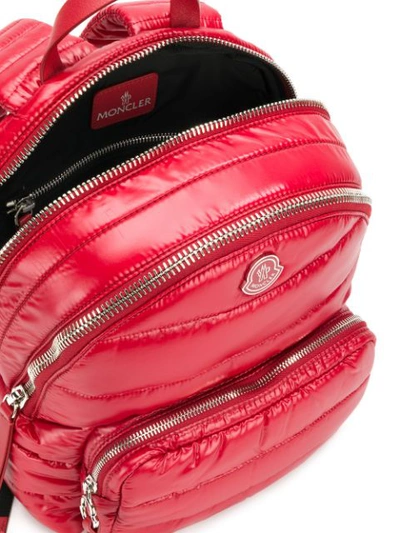 Shop Moncler Padded Backpack - Red