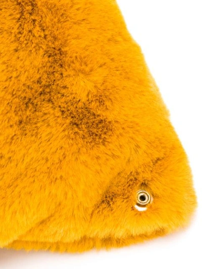 Shop Mm6 Maison Margiela Textured Shoulder Bag In Yellow