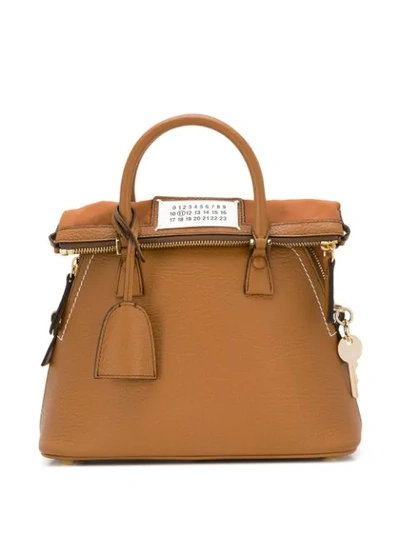 Shop Maison Margiela 5ac Mini Bag In H7844 Brown
