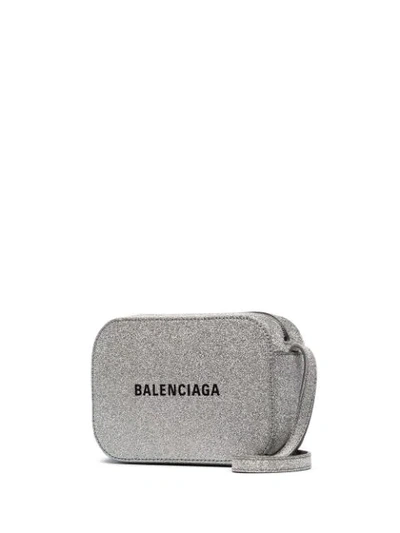 Shop Balenciaga Everyday Camera Bag In Silver
