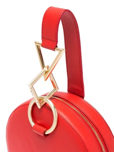 Shop Tara Zadeh Red Azar Leather Bracelet Bag