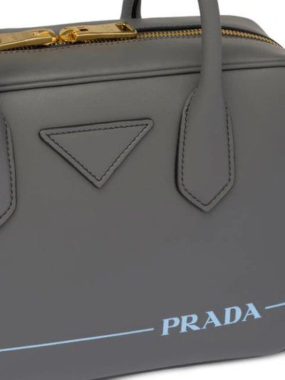 PRADA PRADA MIRAGE SMALL LEATHER BAG - 灰色
