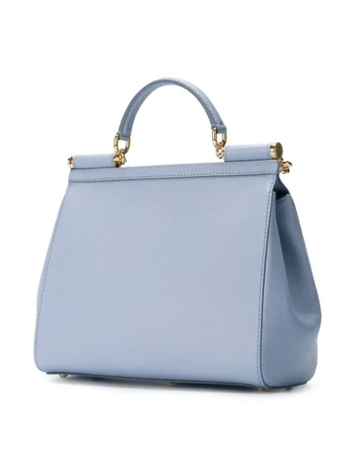 Shop Dolce & Gabbana Large Sicily Shoulder Bag In Blue