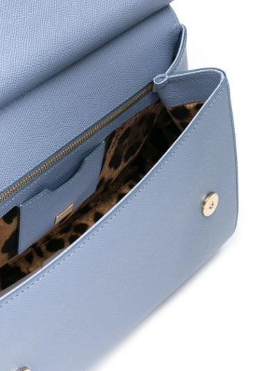 Shop Dolce & Gabbana Large Sicily Shoulder Bag In Blue
