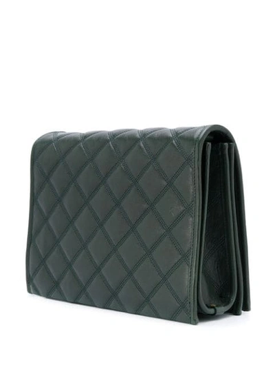 Shop Saint Laurent Becky Small Quilted Shoulder Bag In Green