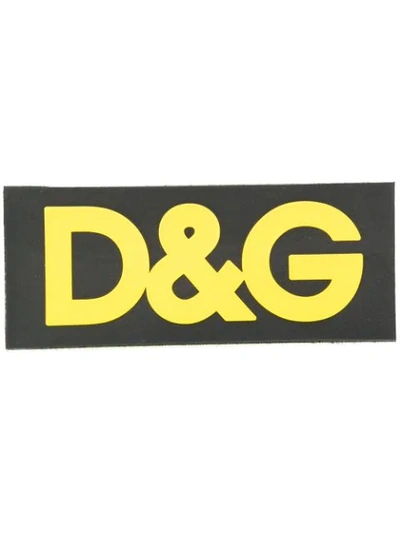 Shop Dolce & Gabbana Contrasting Logo Patch In Black