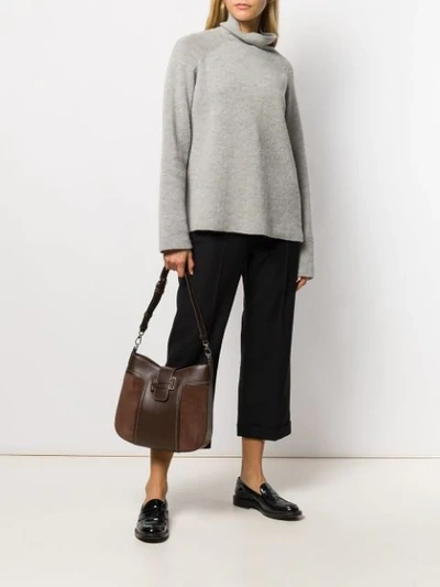 Shop Tod's Dote Shoulder Bag In Brown