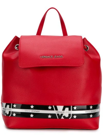 Shop Versace Jeans Star Stripe Backpack - Red