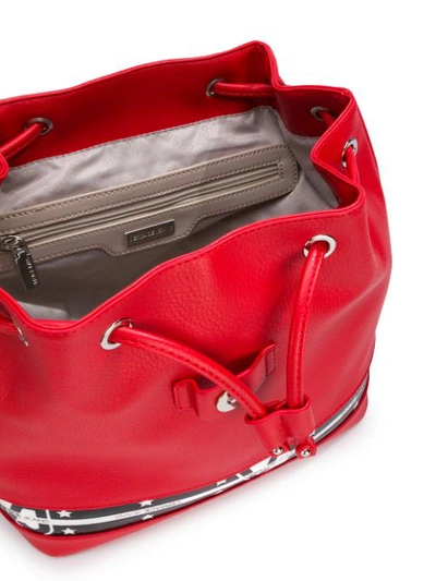 Shop Versace Jeans Star Stripe Backpack - Red