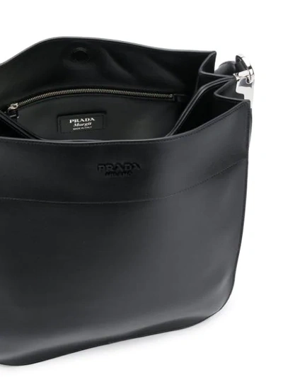 Shop Prada Top Handle Tote Bag In Black