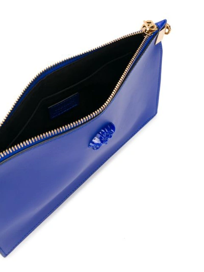 Shop Versace Small Medusa Clutch - Blue