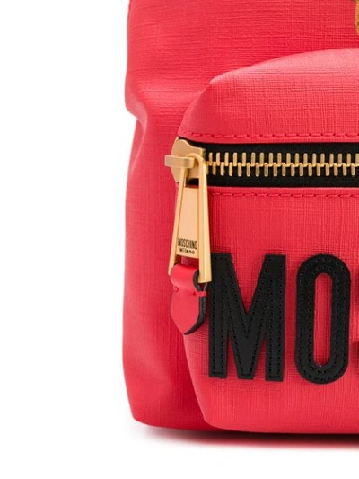 Shop Moschino Teddy Bear Backpack In Red