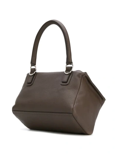 Shop Givenchy Small Pandora Bag In Grey