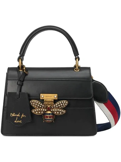 Shop Gucci Queen Margaret Small Top Handle Bag In Black