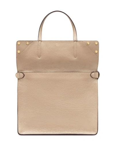 Shop Fendi Large Flip Tote In Neutrals