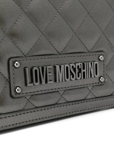 LOVE MOSCHINO 绗缝单肩包 - 黑色
