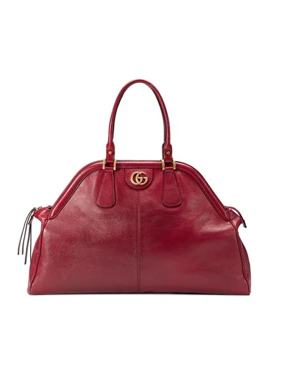 Shop Gucci Re(belle) Large Top Handle Tote  In 6438 Rosso