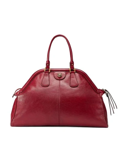 Shop Gucci Re(belle) Large Top Handle Tote  In 6438 Rosso