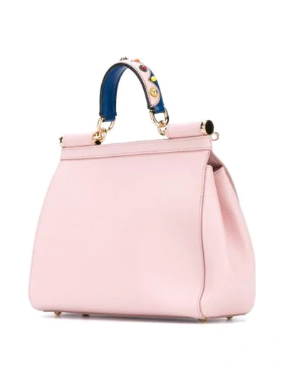 Shop Dolce & Gabbana Medium Sicily Shoulder Bag - Pink