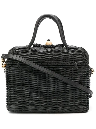 Shop Ulla Johnson Perle Lunchbox Bag In Black
