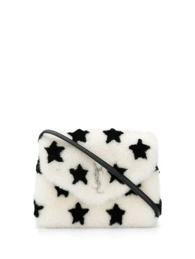 Shop Saint Laurent Star Monogram Mini Bag In White