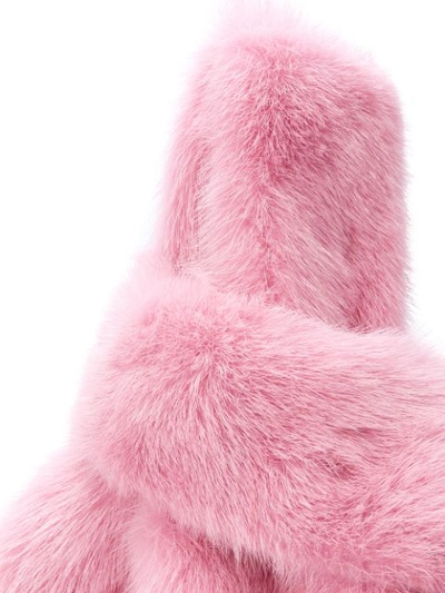 Shop Simonetta Ravizza Furrissima Heart Tote Bag In Pink