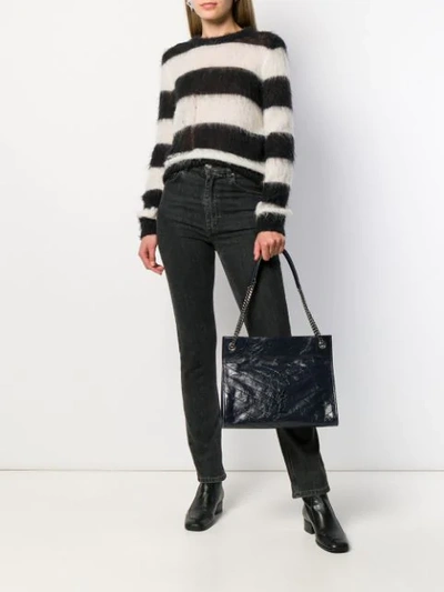 Shop Saint Laurent Niki Shoulder Bag In Blue